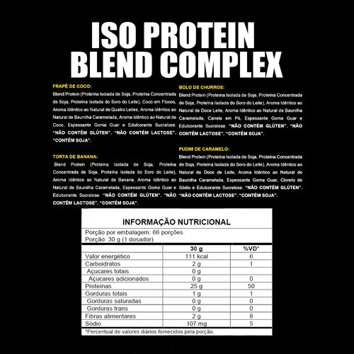 Kit 2 Suplementos Whey Protein Isolado Blend Complex 2kg Churros Zero Açucar - Xpro Nutrition 2