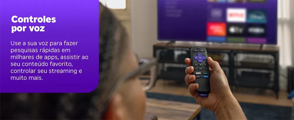 Roku Streaming Stick 2025 Para Tv Hd/fhd Controle Por Voz Preto De Voz 3ª geração 3840BR 15