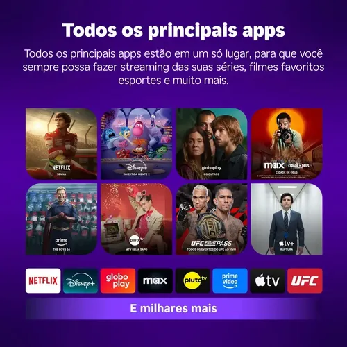 Roku Streaming Stick 2025 Para Tv Hd/fhd Controle Por Voz Preto De Voz 3ª geração 3840BR 8