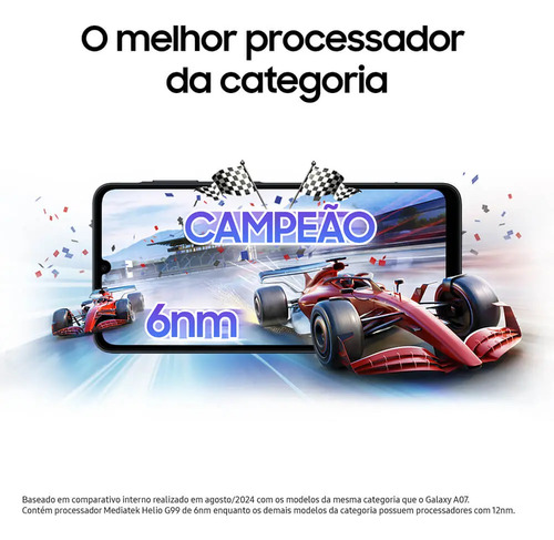 Celular Samsung Galaxy A07 256gb, 8gb, Câmera 50mp, Tela 6.7 , Proteção Ip54, Processador 6nm - Preto 3
