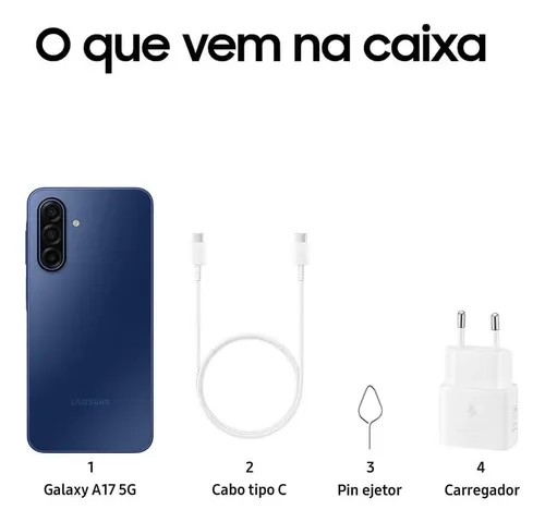 Celular Samsung Galaxy A17 5g Com Ia, 256gb, 8gb Ram, Câm De 50mp, Tela De 6.7 , Nfc, Ip54 - Azul — foto 12