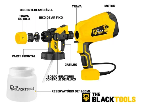 A Pistola De Pintura Hvlp 1.4l 600w Com 4 Bicos Tpp150 8
