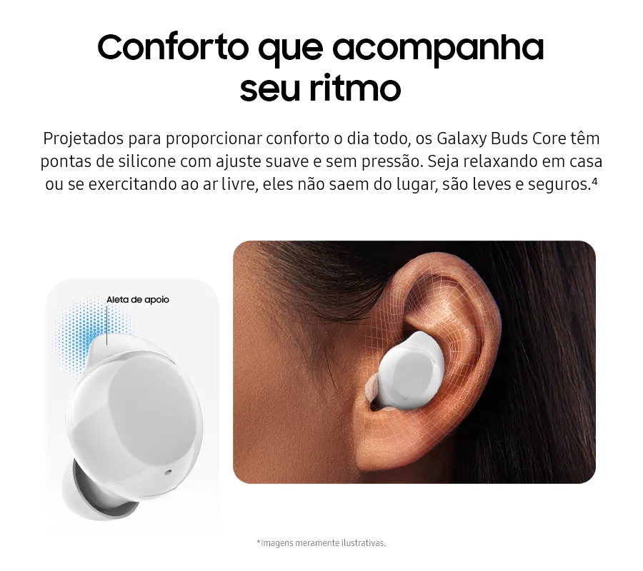 Samsung Galaxy Buds Core, Fone De Ouvido, Sem Fio, Cancelamento De Ruído, Interprete Inteligente Branco — foto 13