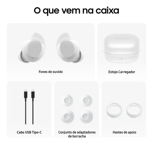 Samsung Galaxy Buds Core, Fone De Ouvido, Sem Fio, Cancelamento De Ruído, Interprete Inteligente Branco — foto 2