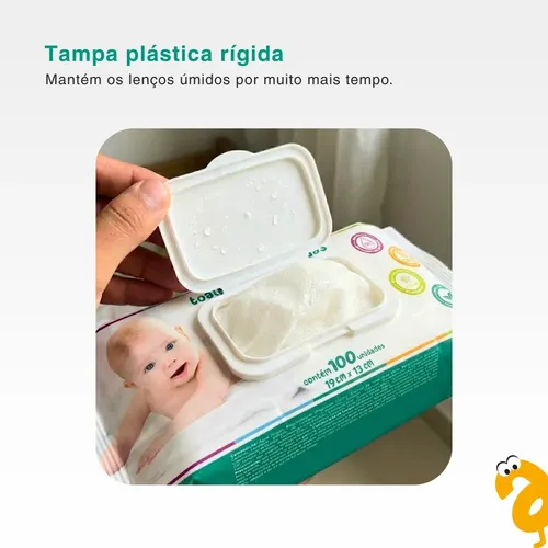 Kit 10 Toalhas Umedecida Hipoalergênico 100un Cada Maxi Baby 8