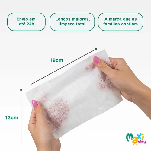 Kit 10 Toalhas Umedecida Hipoalergênico 100un Cada Maxi Baby 9