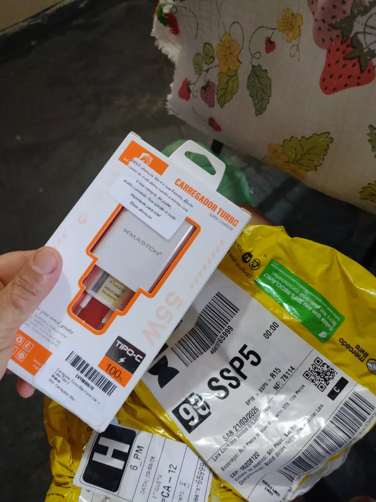 Carregador Turbo 55w USB-C Com Cabo Tipo C 1 Metro Fonte Bivolt 110v/220v, Carregamento Rápido Fast Charge, Ideal Para Celular Android, Compatível Com iPhone Samsung Motorola Xiaomi LG — foto 14