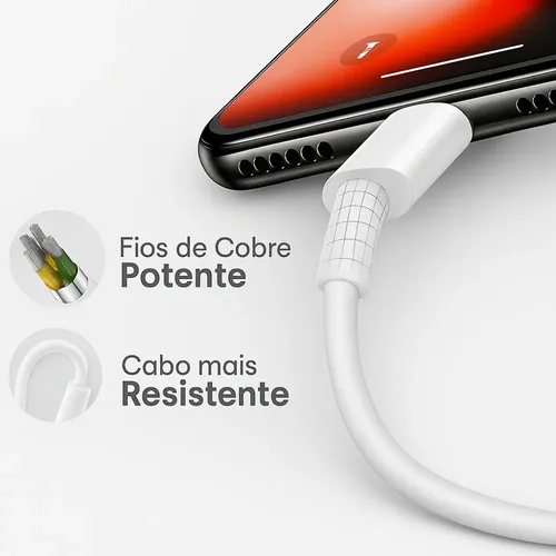 Carregador Turbo 55w USB-C Com Cabo Tipo C 1 Metro Fonte Bivolt 110v/220v, Carregamento Rápido Fast Charge, Ideal Para Celular Android, Compatível Com iPhone Samsung Motorola Xiaomi LG — foto 5