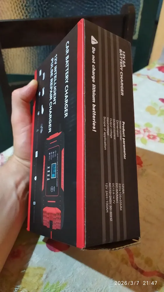 Carregador Inteligente De Bateria Automotiva 12v 6a Bivolt Recupera Baterias 4ah A 100ah Todos Veículos Moto Carro Caminhão Barco 10
