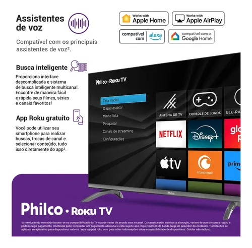 Smart Tv 32 Philco Roku Tv Dolby Áudio Hdr10 P32crb 3