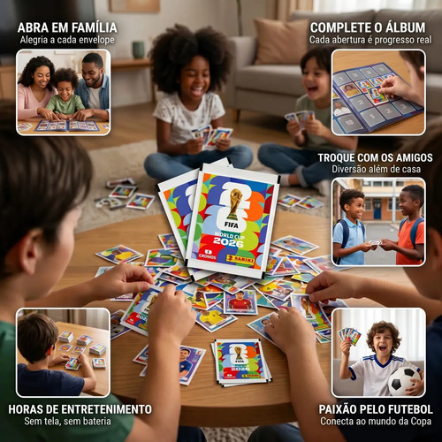 Kit Com 100 Envelopes Lacrados Para Colecionar Figurinhas da Copa Do Mundo FIFA 2026 Panini 3