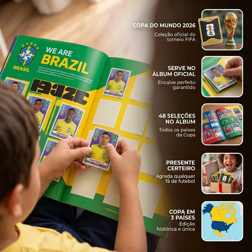 Kit Com 100 Envelopes Lacrados Para Colecionar Figurinhas da Copa Do Mundo FIFA 2026 Panini 4
