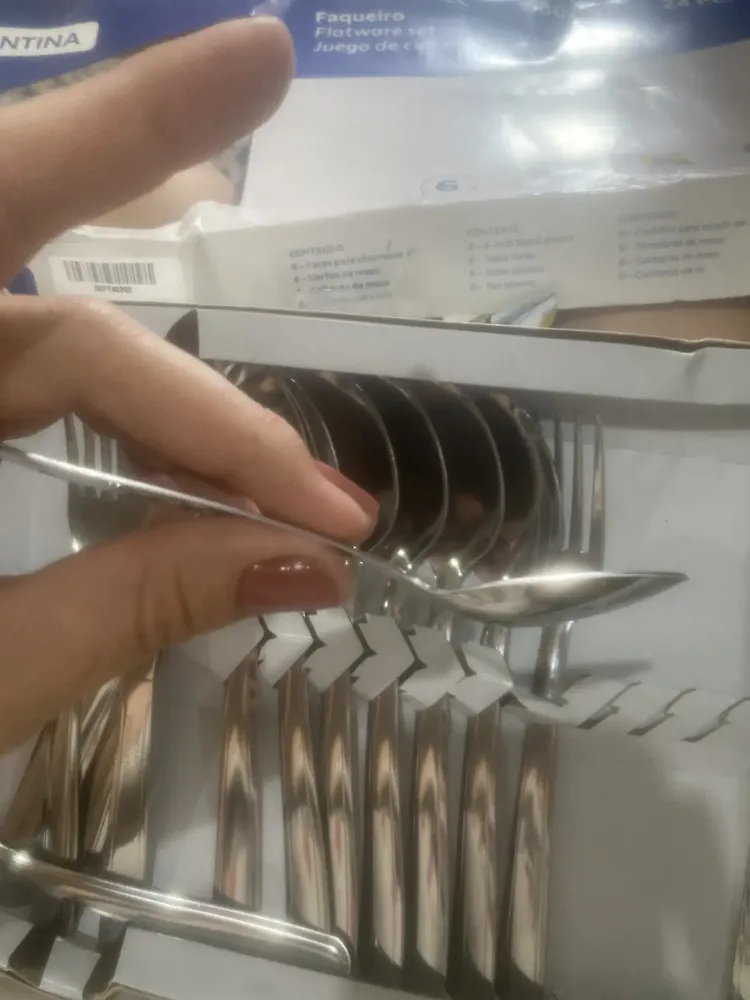 Faqueiro Tramontina 24 Peças Inox Jogo De Talheres Completo 6 Pessoas, Resistente, Não Enferruja, Fácil Limpeza, Kit Talheres Inox Premium Para Cozinha, Mesa Posta E Dia A Dia 15
