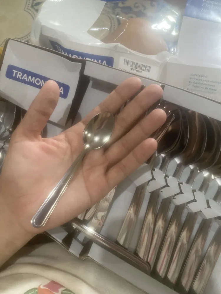 Faqueiro Tramontina 24 Peças Inox Jogo De Talheres Completo 6 Pessoas, Resistente, Não Enferruja, Fácil Limpeza, Kit Talheres Inox Premium Para Cozinha, Mesa Posta E Dia A Dia 9