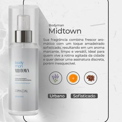 Kit Body Splash Masculino Barbarius + Enigma + Midtown 200ml 6