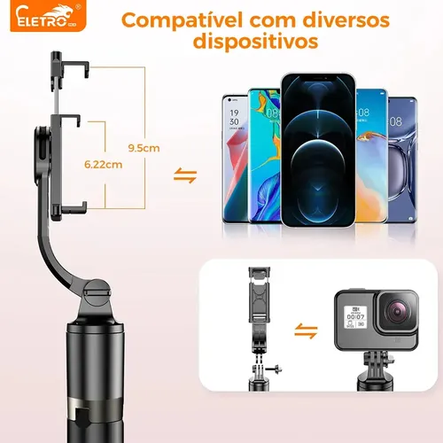 Bastão Tripé Pau Selfie Bluetooth 170cm, Controle, Tripé Bastão De Selfie Extensível, Eletro Mex 7