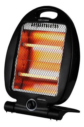Aquecedor Elétrico Ventisol Quartzo AQ02I-02 800W Preto 19859 Doméstico 2