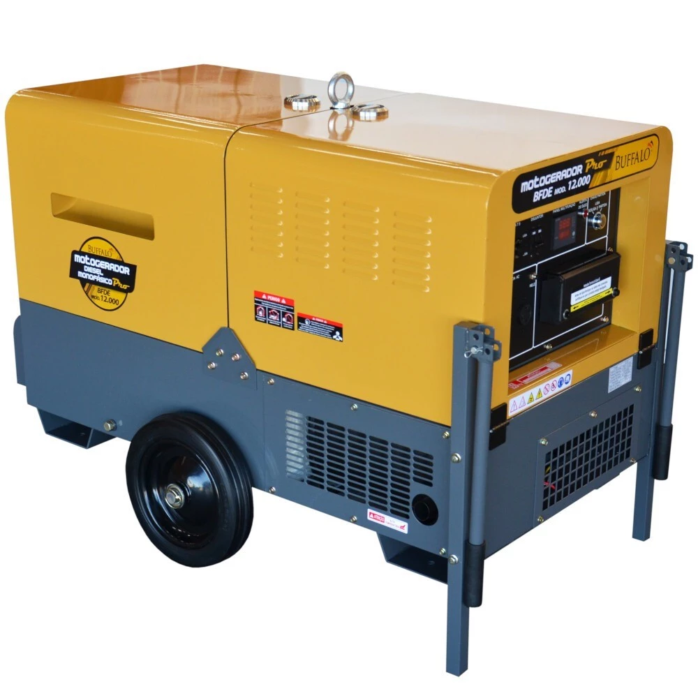 Gerador de energia 12 Kva a diesel partida elétrica monofásico BFDE 12.000 - Buffalo